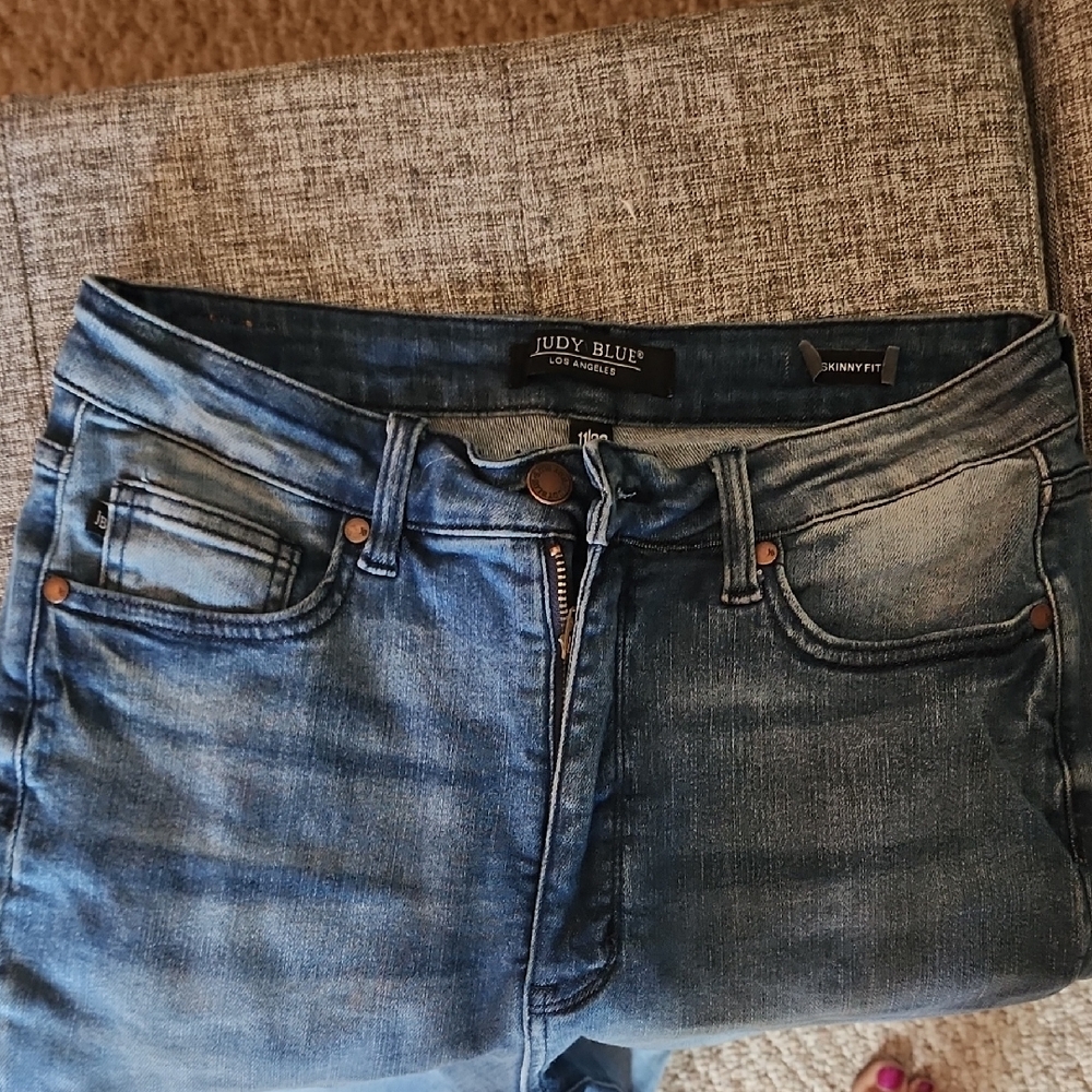 Judy Blue Skinny Blue Jeans with Vintage Wash
